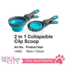 Load image into Gallery viewer, PAWISE 11060 2in1 Collapsible Pet Scoop Silicone Clip Measuring Dog Scooper 19cm 237ml