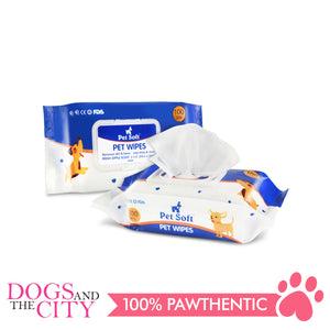 Pet Soft Pet Wipes 100 Count for Dogs and Cats