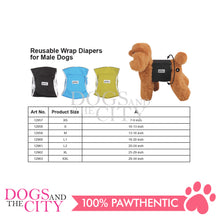 Load image into Gallery viewer, Pawise 12961 Premium Reusable Wrap Diapers for Male Dogs - L2 3pcs/pack