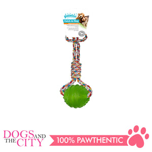 Pawise 14546 Dog Toy TPR Ball w/Rope Handle - All Goodies for Your Pet