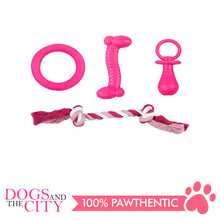 Load image into Gallery viewer, Pawise 14679 Puppy Life-Teething Toy Set Pink Dog Toy - All Goodies for Your Pet