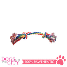 Load image into Gallery viewer, Pawise 14882 5&quot; Rope Bone w/2 Knots Multi Color Dog Toy - All Goodies for Your Pet